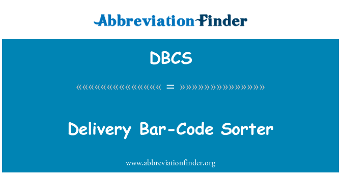 DBCS: Kode Bar pengiriman Sorter