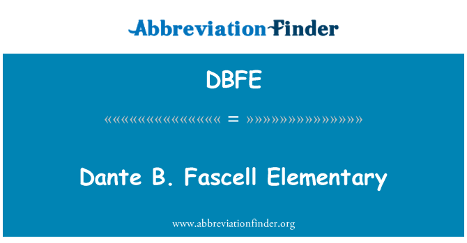 DBFE: Fascell B. Dante elementari