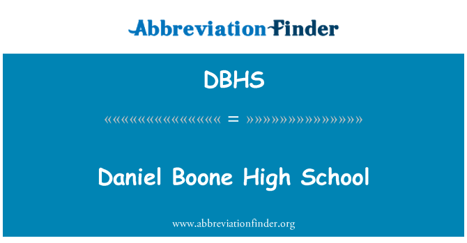 DBHS: Daniel Бун средней школы