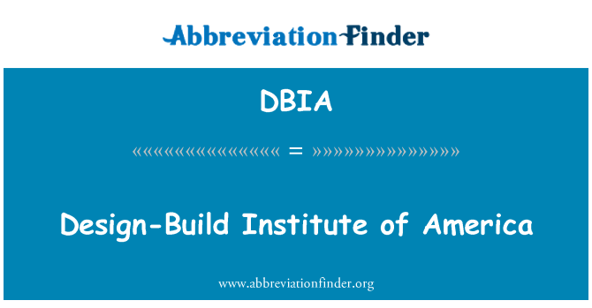 DBIA: Istituto di progettazione-costruzione dell'America