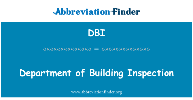 DBI: 建筑系检验