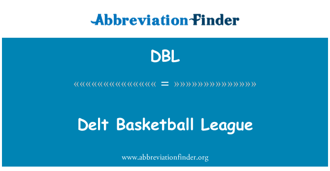 DBL: Delt Basketball League