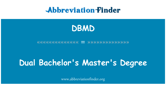 DBMD: Màster doble llicenciatura