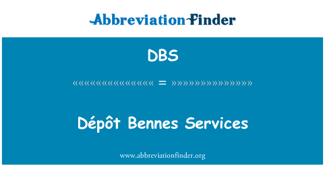 DBS: خدمات Dépôt Bennes