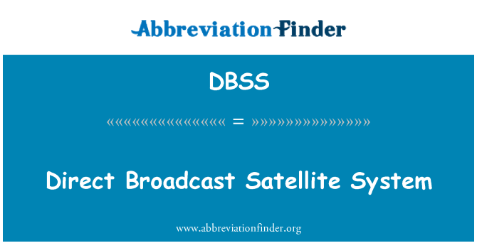 DBSS: Direkte udsendelse via satellitsystem