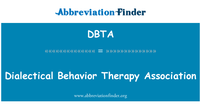 DBTA: Association de la thérapie comportementale dialectique