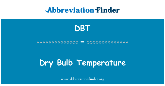 DBT: Temperatura de Bulb sec