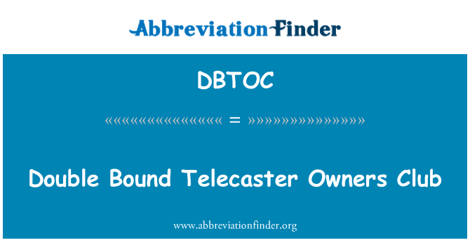 DBTOC: Διπλό δεσμεύεται Telecaster ιδιοκτήτες Club