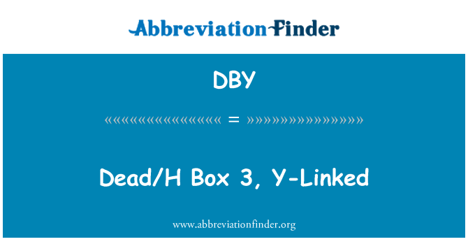 DBY: Box 3 mrtví/H, Y-Spojené
