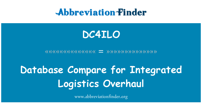 DC4ILO: Confronto di database per revisione di logistica integrata