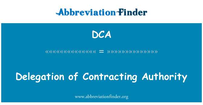 DCA: Delegatie van de aanbestedende dienst