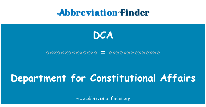 DCA: Perussopimus-, työjärjestys-osasto