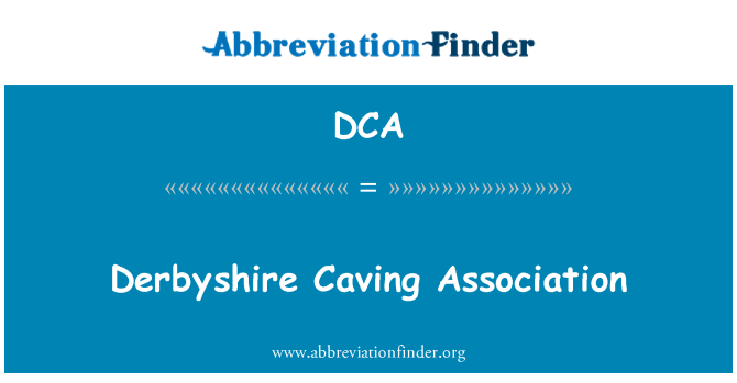 DCA: Associazione di speleologia Derbyshire
