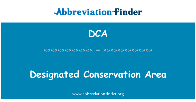 DCA: Area di conservazione designate