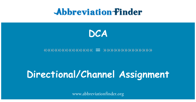 DCA: سمتی/چینل تفویض