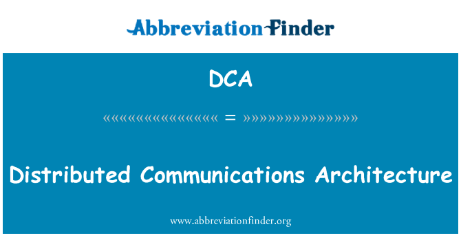 DCA: هندسة الاتصالات الموزعة