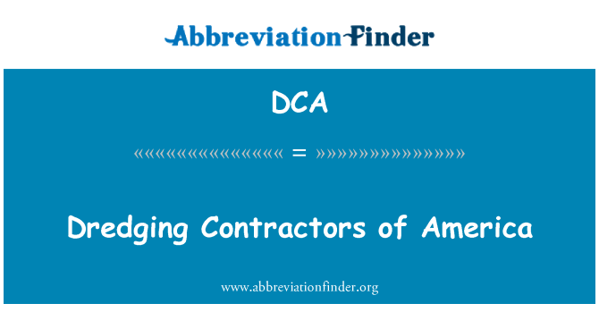DCA: Dredging Contractors of America