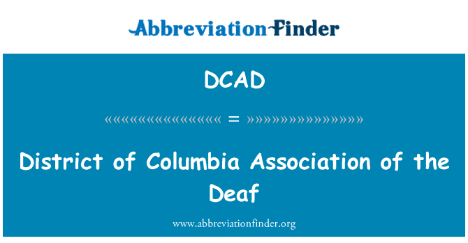 DCAD: District of Columbia Szövetség a siket