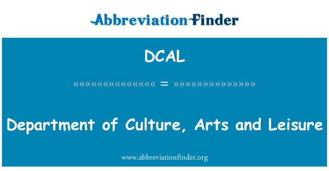 DCAL: Ministerium für Kultur, Kunst und Freizeit