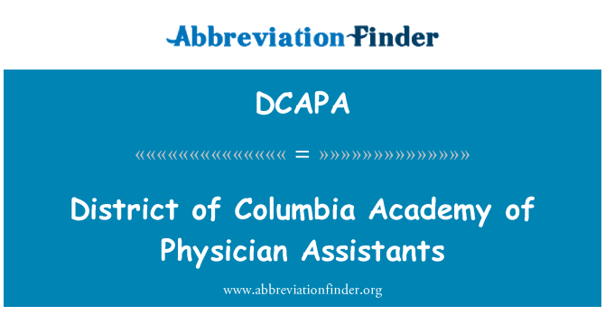 DCAPA: District of Columbia akademie lékařských asistentů
