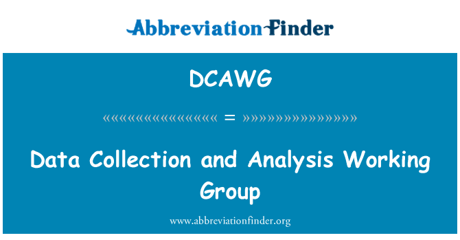 DCAWG: Done koleksyon ak gwoup travay analiz