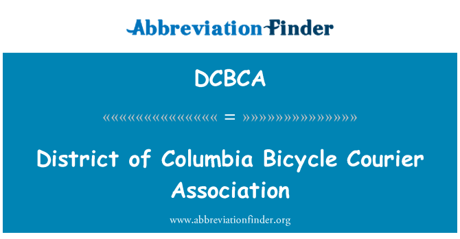 DCBCA: District of Columbia Bicycle Courier Association