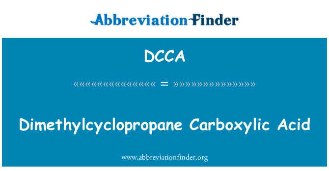 DCCA: Dimethylcyclopropane karboksylsyre