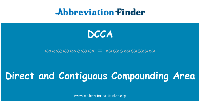 DCCA: المباشرة والقريبة من منطقة المركبة