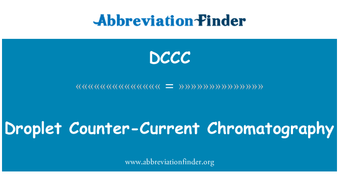 DCCC: רביב נגד הזרם כרומטוגרפיה