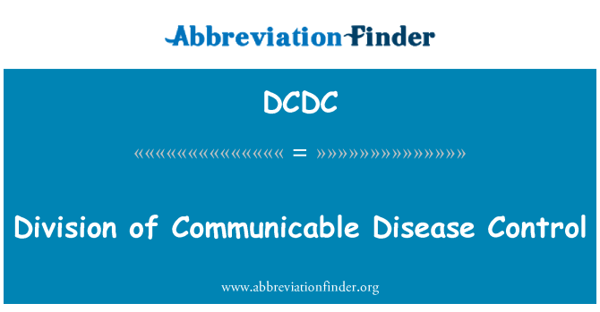 DCDC: Divizia de control al bolilor transmisibile
