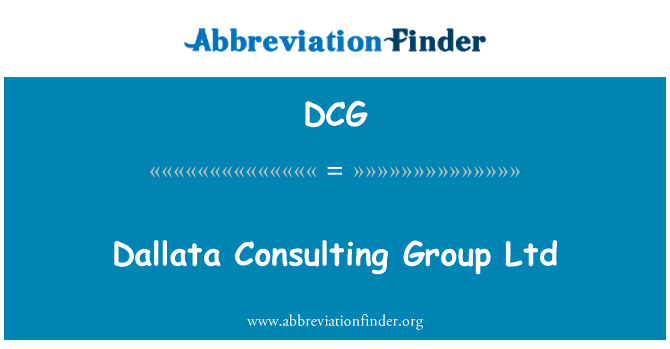 DCG: Dallata ให้คำปรึกษากลุ่ม Ltd