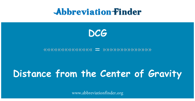 DCG: Oddaljenost od centra gravitacije
