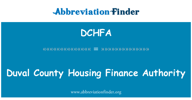 DCHFA: Οικονομικών αρχή για την στέγαση Νομός Duval
