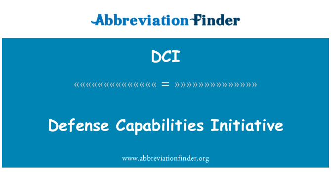 DCI: Initiative de capacités de défense