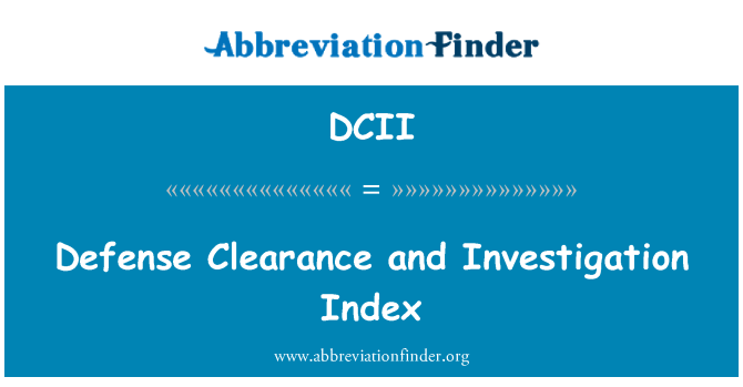 DCII: Verdediging van mijnen en onderzoek Index