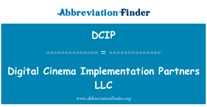 DCIP: Patnè aplikasyon numérique Cinéma LLC