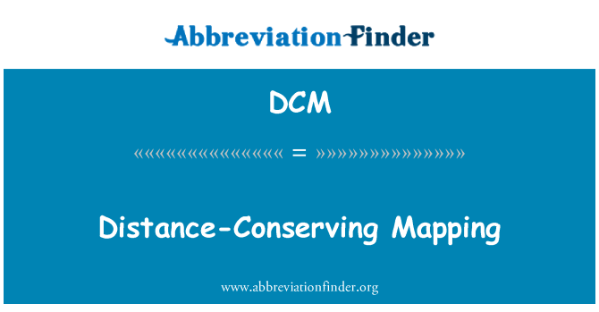 DCM: อนุรักษ์ระยะห่างการแม็ป