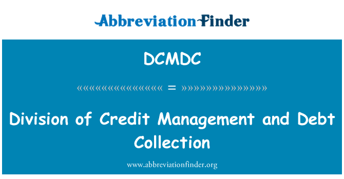 DCMDC: بخش مدیریت اعتباری و بدهی مجموعه