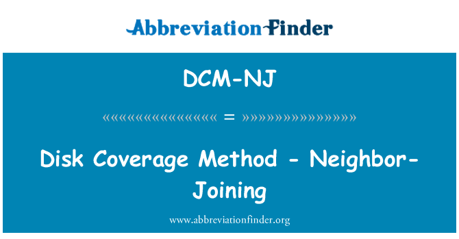 DCM-NJ: Metodo di copertura disco - Neighbor-Joining