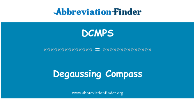 DCMPS: Demagnetiseren kompas