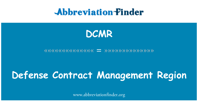 DCMR: Ir-reġjun ta ' l-amministrazzjoni kuntratt difensiva