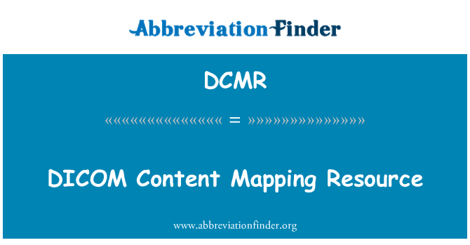 DCMR: DICOM-indhold kortlægning ressource