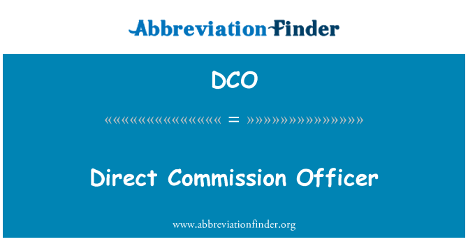 DCO: Comisión oficial directa
