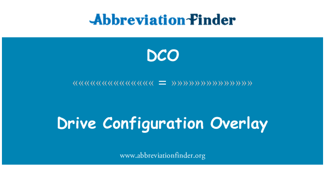 DCO: Kør konfiguration Overlay