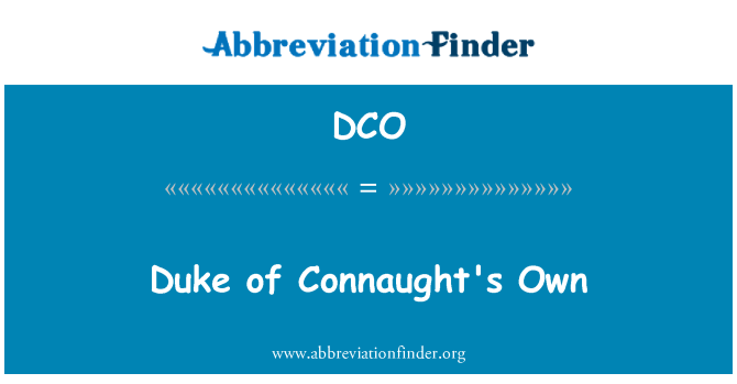 DCO: Dug Connaught eu hunain