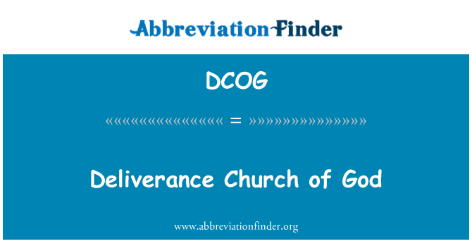 DCOG: Pembebasan Gereja Tuhan