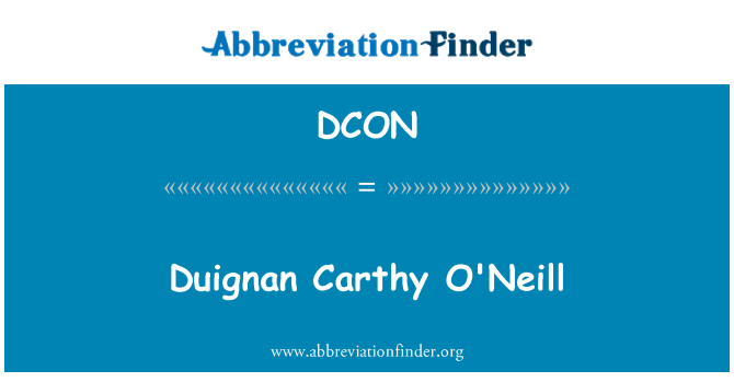 DCON: Duignan Carthy O'Neill