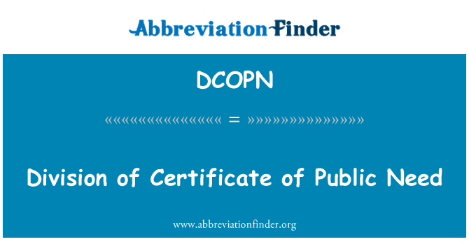 DCOPN: Divizia de certificat de publice trebuie