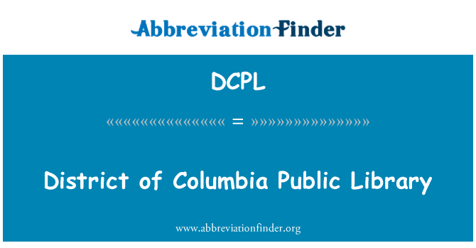 DCPL: Distri de Columbia bibliyotèk piblik la