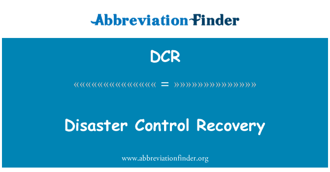 DCR: کنترل بازیابی